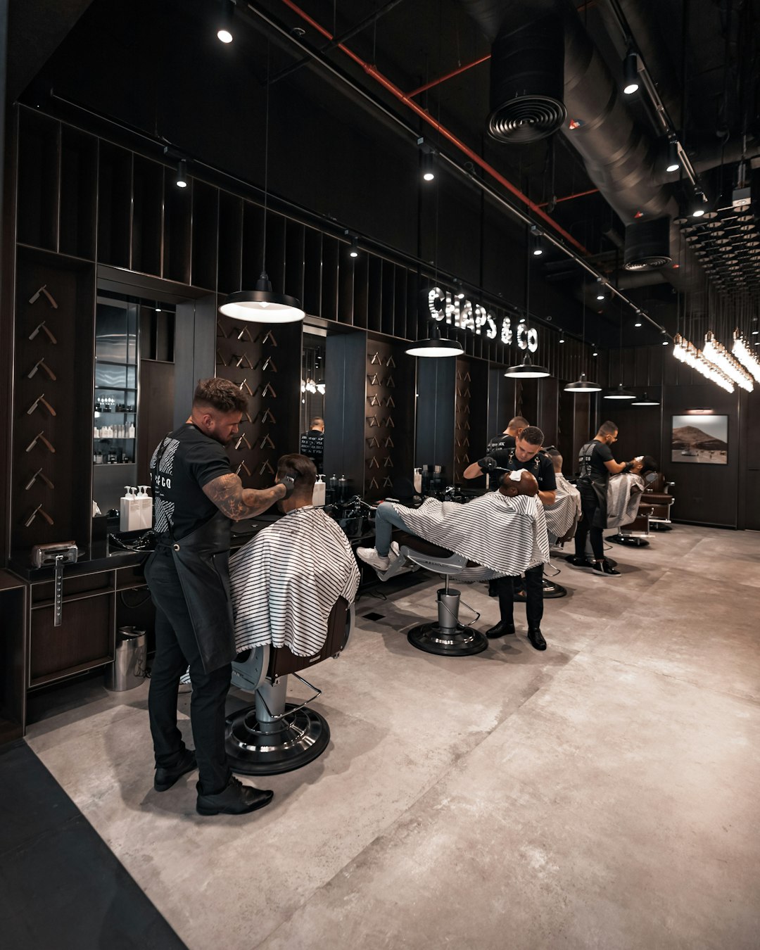 The interior of Authentic Cutz Barber Shop in Spring, Texas