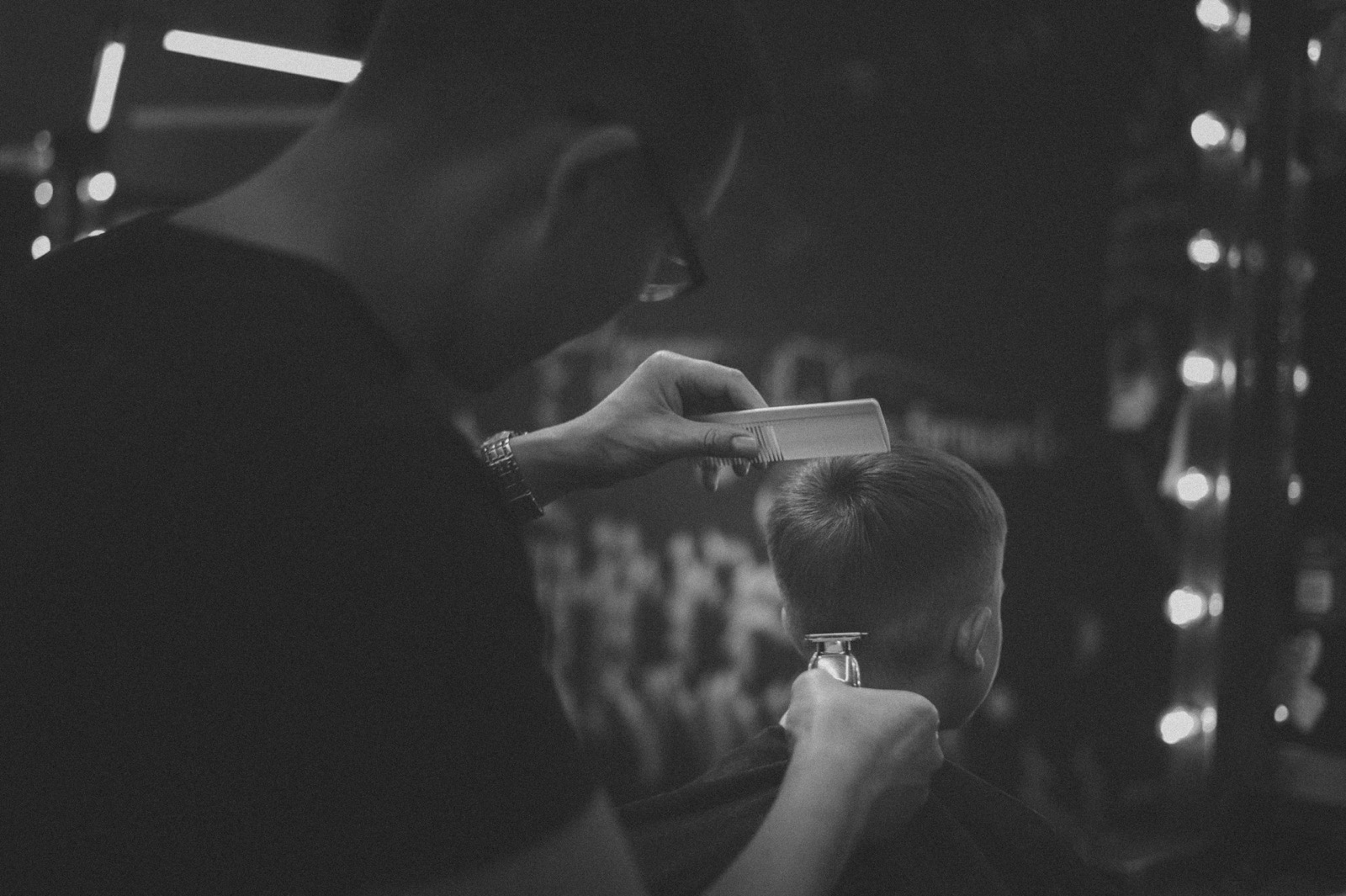 A kids haircut at Authentic Cutz
